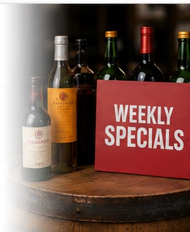 Featured bottles and weekly specials